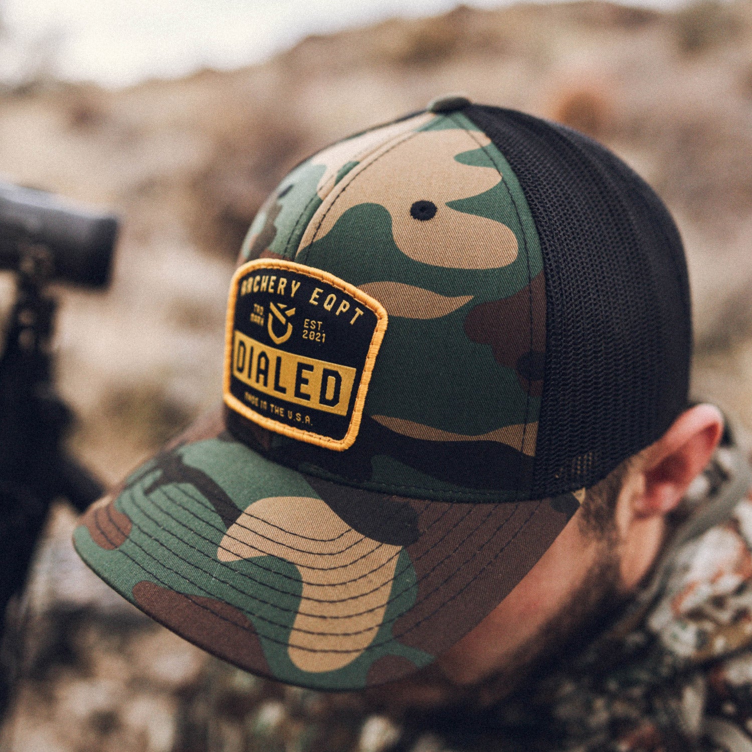 #color_Woodland Camo - Badge Hat